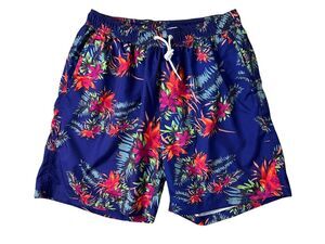 Kahuna Bay Mesh Lined Aloha Tropical Floral Swim Trunks Size L Beach Boat Pool
